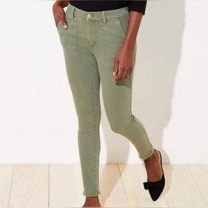 Made and Love LOFT Sage Green Skinny Jeans Womens sz 4/27 Petite